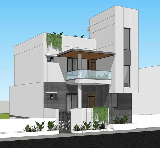Mr. Rasik Exterior Elevation (Concept 9)